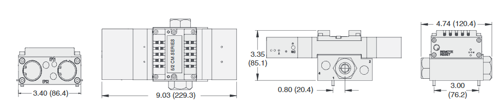 CrossMirror CM26 Series Double Valves, 1/4", CM26PNA00P1X